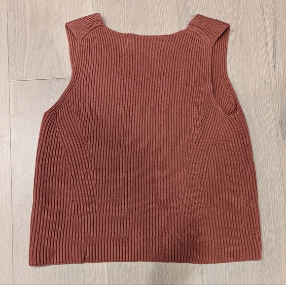 Rust Ribbed Knit Top - Picture 4 of 5